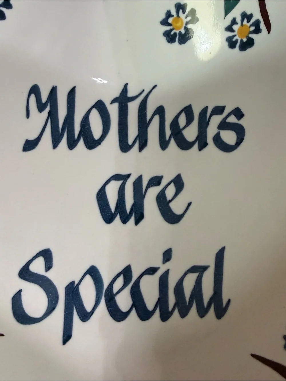 Chaparral Pottery USA Heart 12 x 10 Baking Dish Mothers Are Special Floral Vtg
